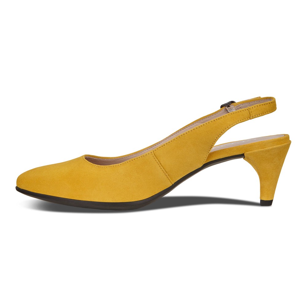 ECCO Womens Pumps Yellow - Shape 45 Pointy Sleek Slingback - RUT-197538